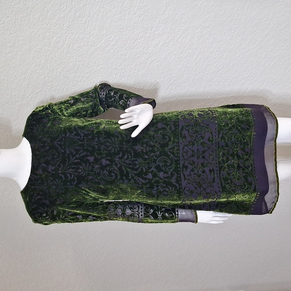 Geary Roark Kamisato Vintage 1990's raised velvet Dress